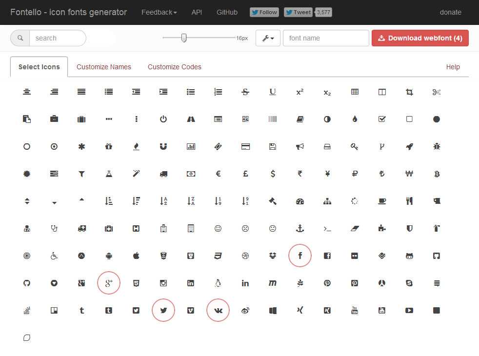 Fontello — для генерации шрифтов из иконок — современное решение для веб-разработчиков