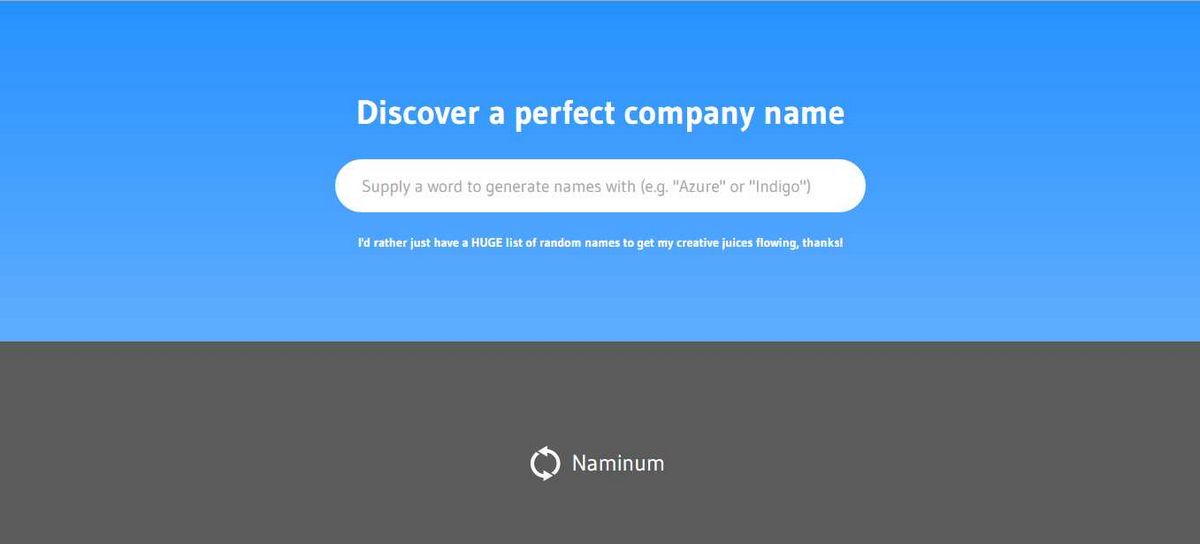 Naminum — Поиск идеального названия для вашей компании в англоязычном сегменте рынка