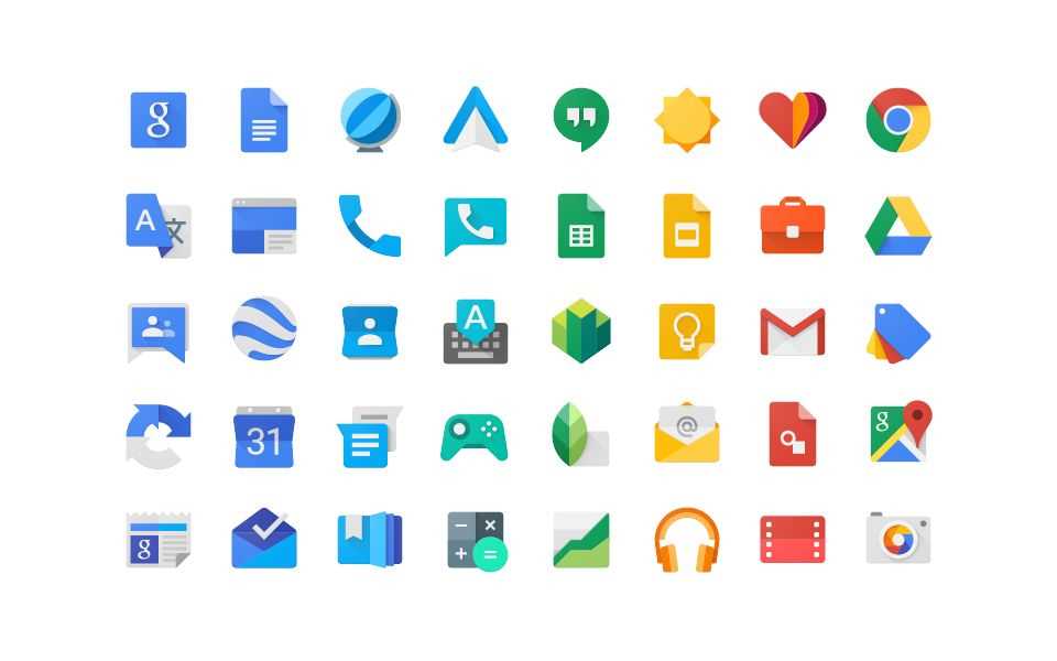 Material Design Icons — 750 бесплатных иконок от Google