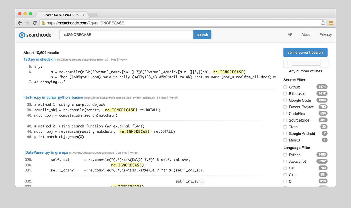 Searchcode — Более 20 миллиардов строк готового кода в одном бесплатном сервисе