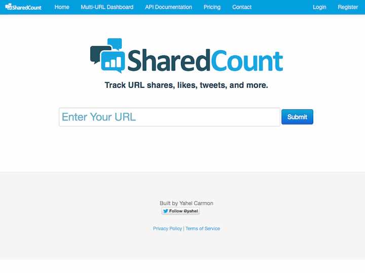 SharedCount — полный анализ и отслеживание количества лайков, твитов, репостов и других показателей 