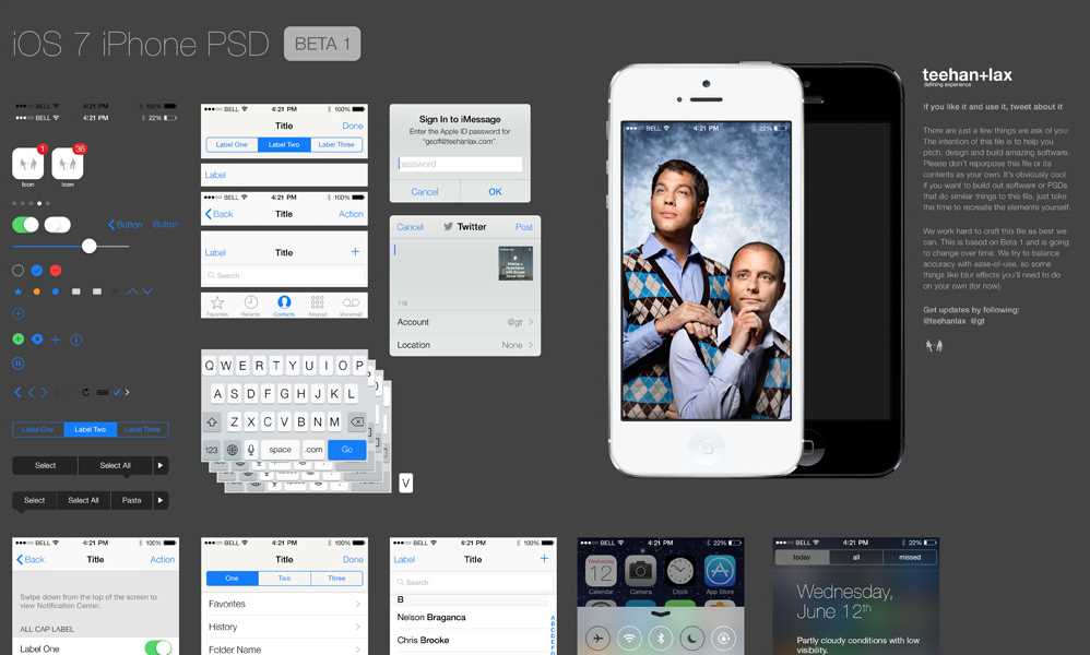 (teehan, интерфейс, ipad, формате, уникальная) Teehan+Lax — Интерфейс iPad в формате PSD — уникальная возможность создания и редактирования дизайна