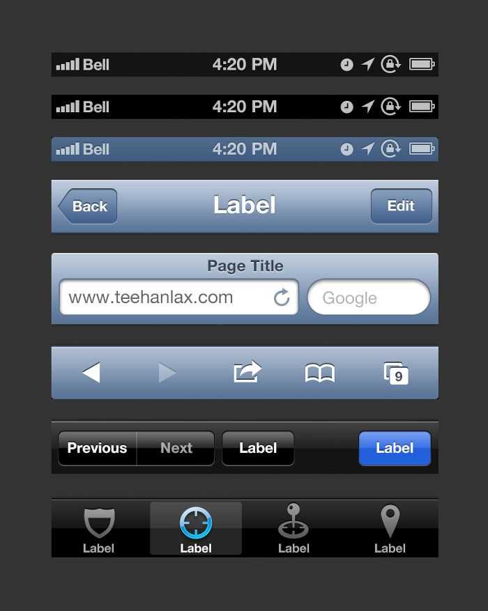 (teehan, интерфейс, формате, удобной, разработки) Teehan+Lax — Интерфейс iOS 8 в формате для удобной разработки и дизайна приложений на русском языке